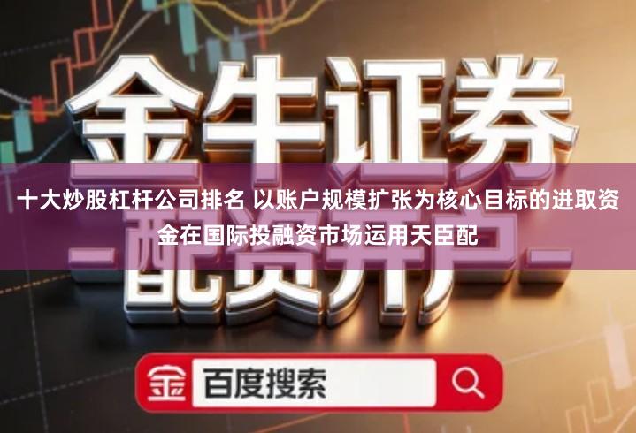 十大炒股杠杆公司排名 以账户规模扩张为核心目标的进取资金在国际投融资市场运用天臣配