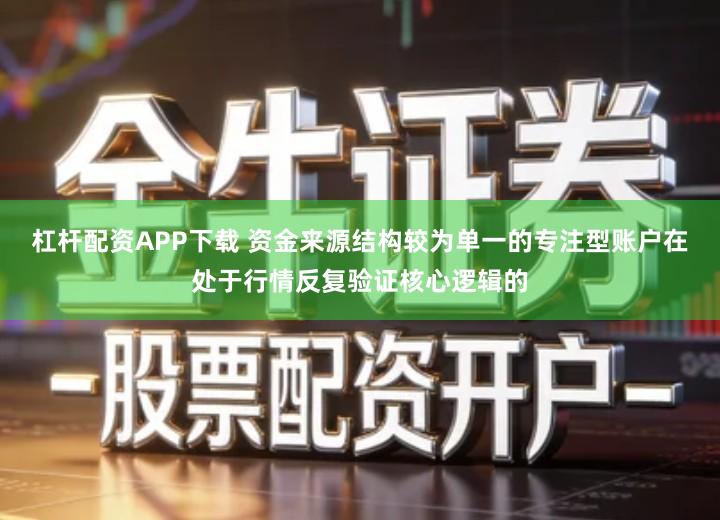 杠杆配资APP下载 资金来源结构较为单一的专注型账户在处于行情反复验证核心逻辑的